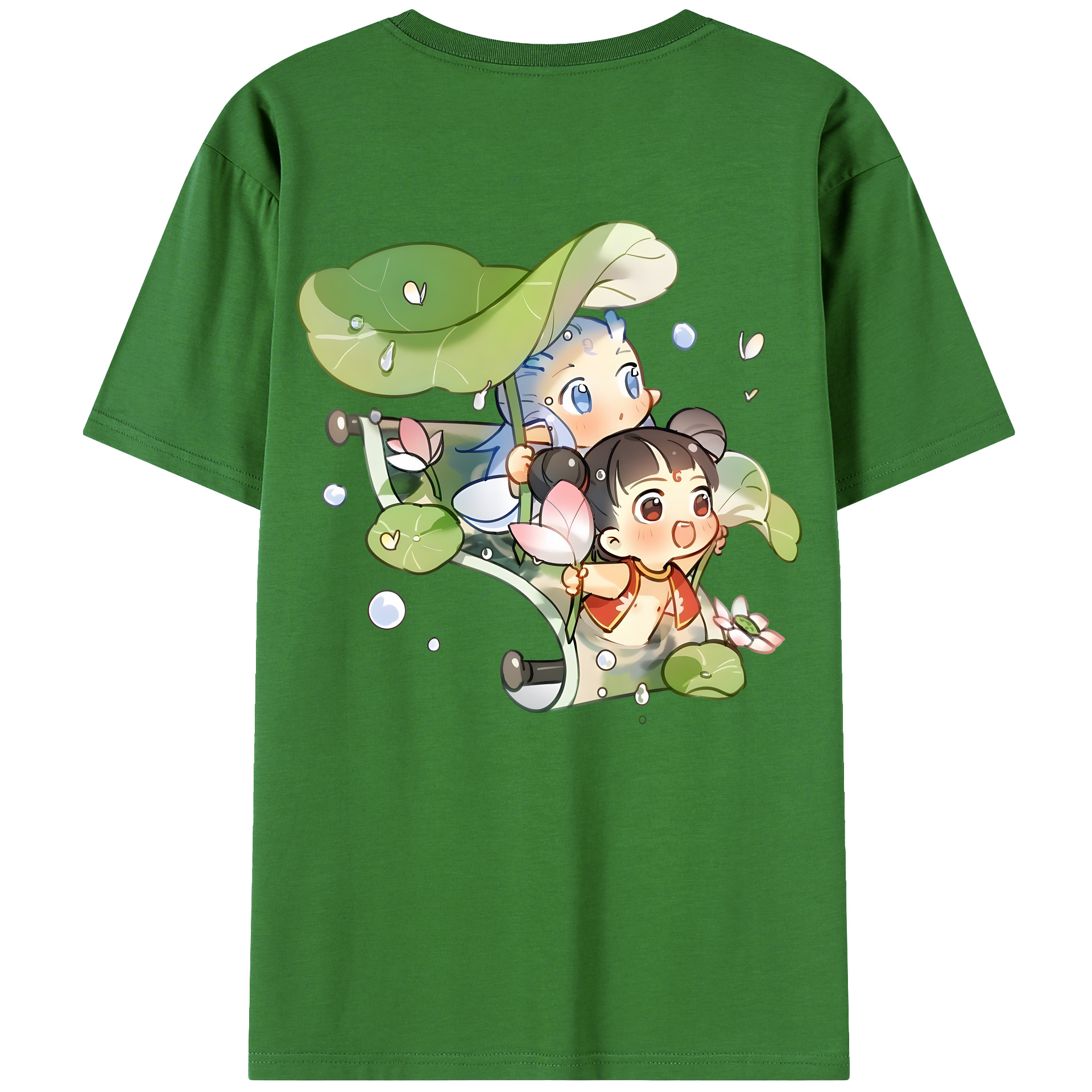 （画像用） Ne Zha 2 ナタ 魔童の大暴れ レディース半袖Tシャツ(バックプリント)